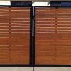 Horizontal Timber Slats Swing Gate