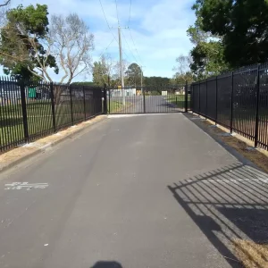 Industrial Automatic Security Entry Gate with Fencing